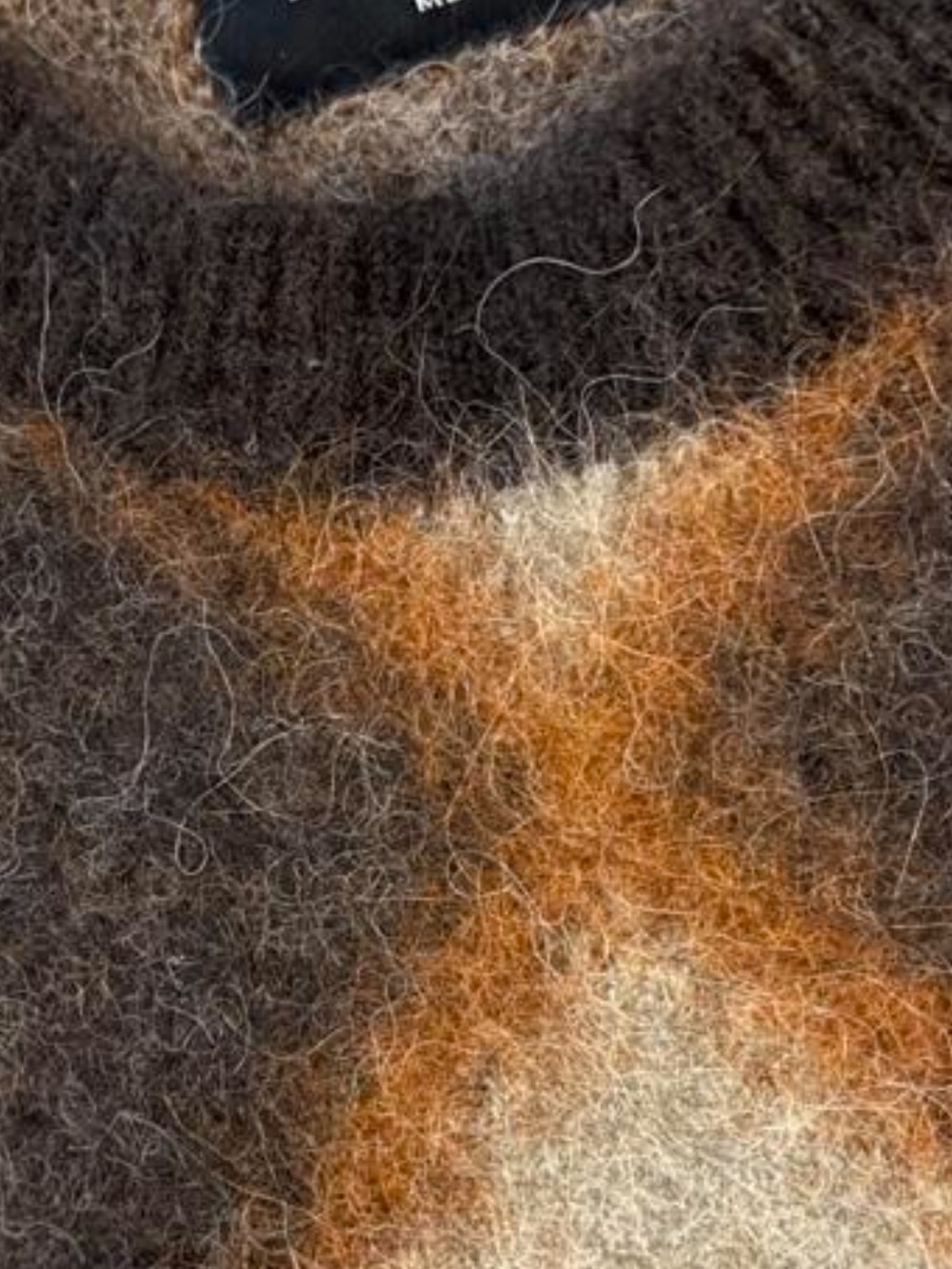 AllSaints Viper Jacquard Wool Crewneck Sweater M Fall Hues - Picture 7 of 13